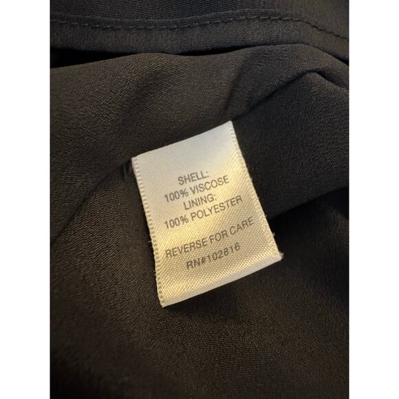 Garnet Hill Summer Day Black Floral Drop-Waist Pockets Mini Dress Size 10 - Picture 7 of 8